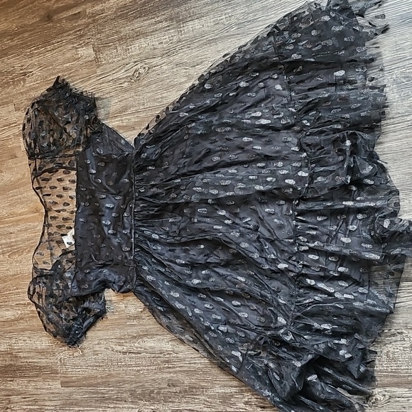 NWT Hot Topic Coffin Glitter Mesh Dress - Plus Size 2/2X - Picture 6 of 9